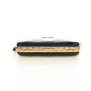 CHANEL Matelasse Chain Shoulder Pouch Patent leather Black CC Auth 190043SAM-5
