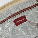 CHANEL Choco Bar Chain Shoulder Tote Bag Canvas Navy Silver CC Auth 190045A-14