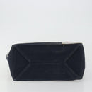 CHANEL Choco Bar Chain Shoulder Tote Bag Canvas Navy Silver CC Auth 190045A-9