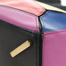 LOEWE Anagram Puzzle Bag Small Bag Leather 2way Multicolor Gold Auth 190046M-17