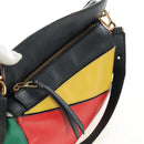 LOEWE Anagram Puzzle Bag Small Bag Leather 2way Multicolor Gold Auth 190046M-23