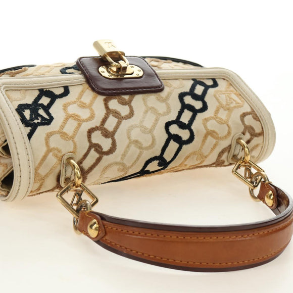 LOUIS VUITTON Monogram Charm Pochette Lover Bag Ivory M95194 LV Auth 190047SAV