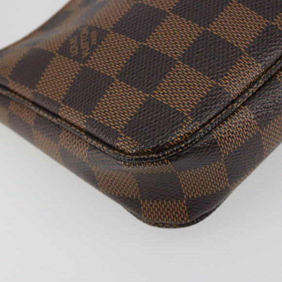 LOUIS VUITTON Damier Ebene Pochette Accessoires Pouch N41206 LV Auth 190053