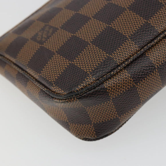 LOUIS VUITTON Damier Ebene Pochette Accessoires Pouch N41206 LV Auth 190053