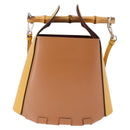 LOEWE Hand Bag Leather 2way KEN PRICE Yellow Silver Auth 190054SM-2