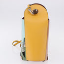 LOEWE Hand Bag Leather 2way KEN PRICE Yellow Silver Auth 190054SM-3