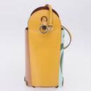 LOEWE Hand Bag Leather 2way KEN PRICE Yellow Silver Auth 190054SM-4