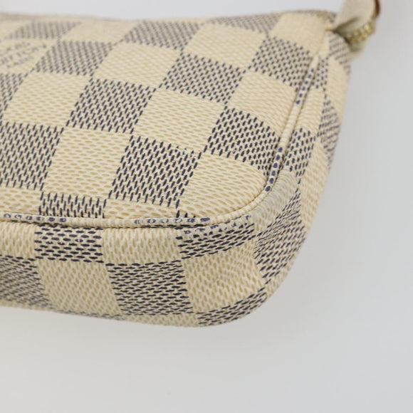 LOUIS VUITTON Damier Azur Mini Pochette Accessoires Pouch N63005 LV Auth 190056