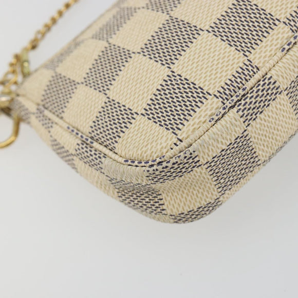 LOUIS VUITTON Damier Azur Mini Pochette Accessoires Pouch N63005 LV Auth 190056