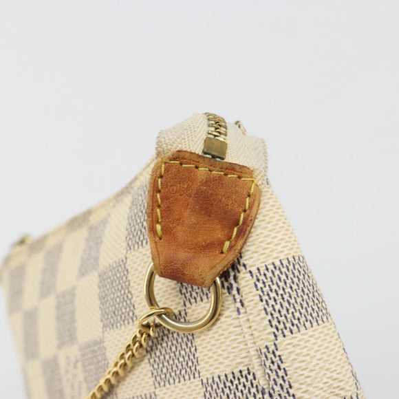 LOUIS VUITTON Damier Azur Mini Pochette Accessoires Pouch N63005 LV Auth 190056