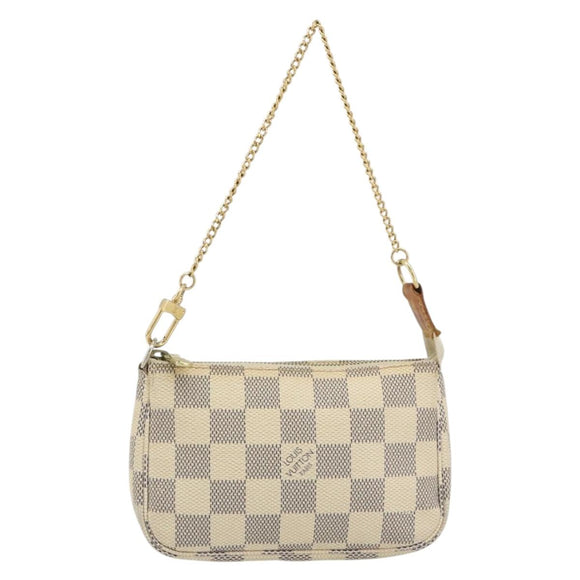 LOUIS VUITTON Damier Azur Mini Pochette Accessoires Pouch N63005 LV Auth 190056