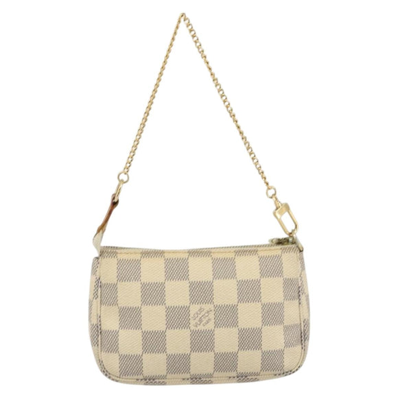 LOUIS VUITTON Damier Azur Mini Pochette Accessoires Pouch N63005 LV Auth 190056