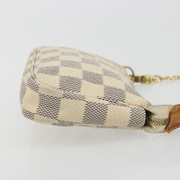 LOUIS VUITTON Damier Azur Mini Pochette Accessoires Pouch N63005 LV Auth 190056