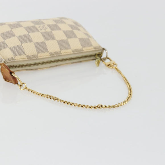 LOUIS VUITTON Damier Azur Mini Pochette Accessoires Pouch N63005 LV Auth 190056