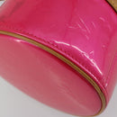 LOUIS VUITTON Monogram Vernis Bedford Bag Fuchsia Pink M91255 LV Auth 190057A-16