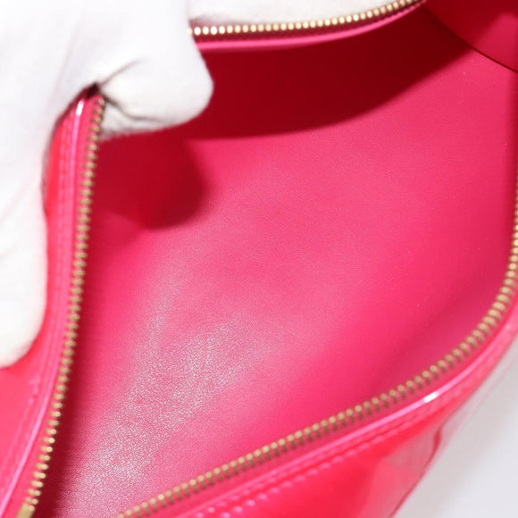LOUIS VUITTON Monogram Vernis Bedford Bag Fuchsia Pink M91255 LV Auth 190057A