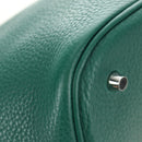 HERMES Picotan Lock GM Hand Bag Taurillon Clemence Green Silver Auth 190070SAM-15