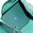 HERMES Picotan Lock GM Hand Bag Taurillon Clemence Green Silver Auth 190070SAM-11