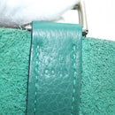 HERMES Picotan Lock GM Hand Bag Taurillon Clemence Green Silver Auth 190070SAM-12
