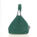 HERMES Picotan Lock GM Hand Bag Taurillon Clemence Green Silver Auth 190070SAM-4