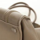 CELINE Luggage Small Square Phantom Hand Bag Leather Beige Auth 190074M-14