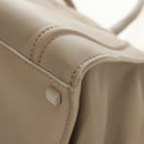 CELINE Luggage Small Square Phantom Hand Bag Leather Beige Auth 190074M-16