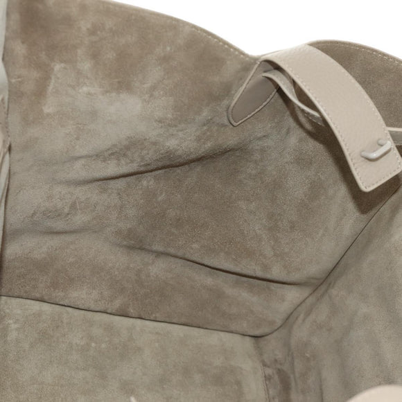 CELINE Luggage Small Square Phantom Hand Bag Leather Beige Auth 190074M