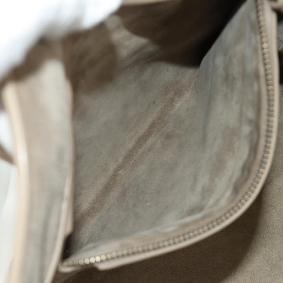 CELINE Luggage Small Square Phantom Hand Bag Leather Beige Auth 190074M