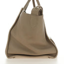 CELINE Luggage Small Square Phantom Hand Bag Leather Beige Auth 190074M-4