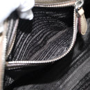 PRADA Hand Bag Patent Leather Beige Silver Auth 190075A-24