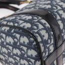 Christian Dior Trotter Canvas Hand Bag PVC Navy Gold Auth 190076SAV-10