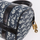 Christian Dior Trotter Canvas Hand Bag PVC Navy Gold Auth 190076SAV-13