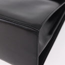 Salvatore Ferragamo Gancini Hand Bag Leather 2way Black Gold Auth 190078-11