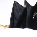 Salvatore Ferragamo Gancini Hand Bag Leather 2way Black Gold Auth 190078-22
