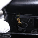 Salvatore Ferragamo Gancini Hand Bag Leather 2way Black Gold Auth 190078-23
