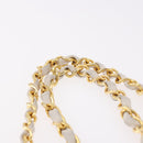 CHANEL Double Turn Lock Matelasse Chain Bag Lamb Skin White CC Auth 190079SAV-8