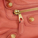 BALENCIAGA Giant Mini City Hand Bag Leather 2way Pink Gold 309544 Auth 190081SAM-18