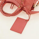 BALENCIAGA Giant Mini City Hand Bag Leather 2way Pink Gold 309544 Auth 190081SAM-21