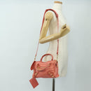 BALENCIAGA Giant Mini City Hand Bag Leather 2way Pink Gold 309544 Auth 190081SAM-28