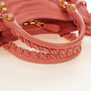 BALENCIAGA Giant Mini City Hand Bag Leather 2way Pink Gold 309544 Auth 190081SAM-7