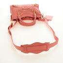 BALENCIAGA Giant Mini City Hand Bag Leather 2way Pink Gold 309544 Auth 190081SAM-9