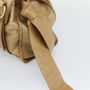 Miu Miu Hand Bag Leather Beige Gold Auth 190085SAM-14