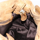 Miu Miu Hand Bag Leather Beige Gold Auth 190085SAM-19