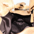 Miu Miu Hand Bag Leather Beige Gold Auth 190085SAM-20