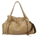 Miu Miu Hand Bag Leather Beige Gold Auth 190085SAM-3