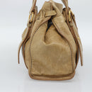 Miu Miu Hand Bag Leather Beige Gold Auth 190085SAM-5