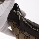 GUCCI GG Canvas Sherry Line Hand Bag Beige Silver 145811 Auth 190086V-18
