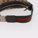 GUCCI GG Canvas Sherry Line Hand Bag Beige Silver 145811 Auth 190086V-7