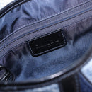 Christian Dior Double Saddle Hand Bag Denim Blue Silver Auth 190088SAM-17