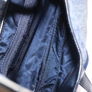 Christian Dior Double Saddle Hand Bag Denim Blue Silver Auth 190088SAM-18